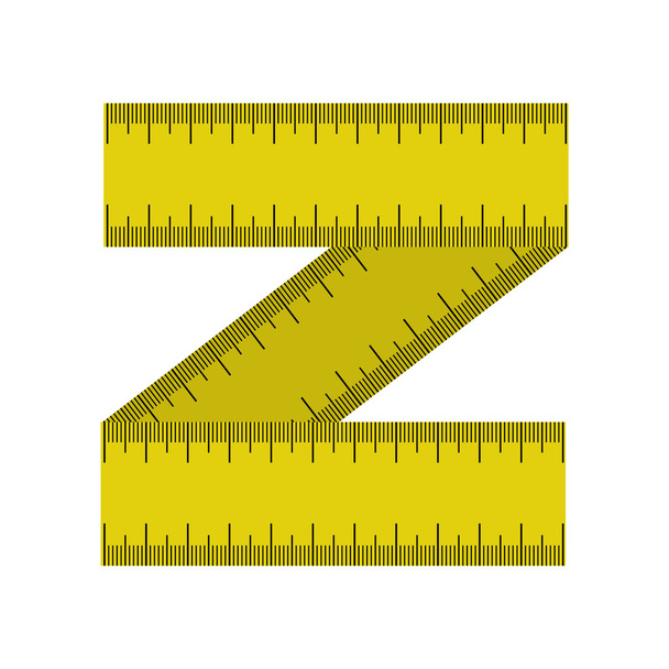 Meter gelbes Band Messwerkzeug Symbol. Vektorgrafik - Vektor, Bild