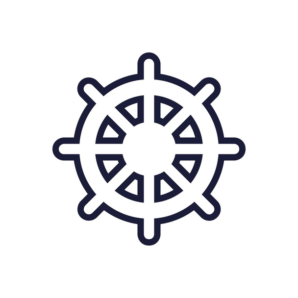timón estilo de vida del mar icono marino náutico. Gráfico vectorial
 - Vector, Imagen