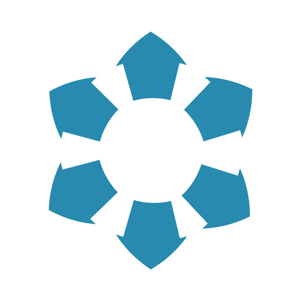 infographic arrow blue data icon. Vector graphic - Вектор,изображение