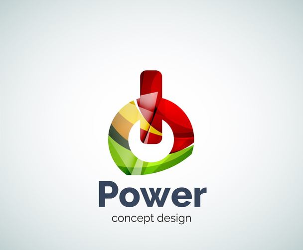 Power button logo template - Vector, Image
