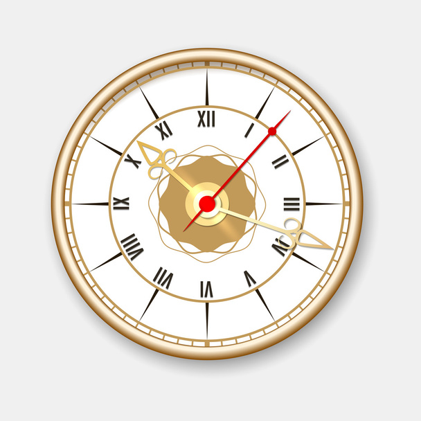 Retro wall clock icon - Vector, Image