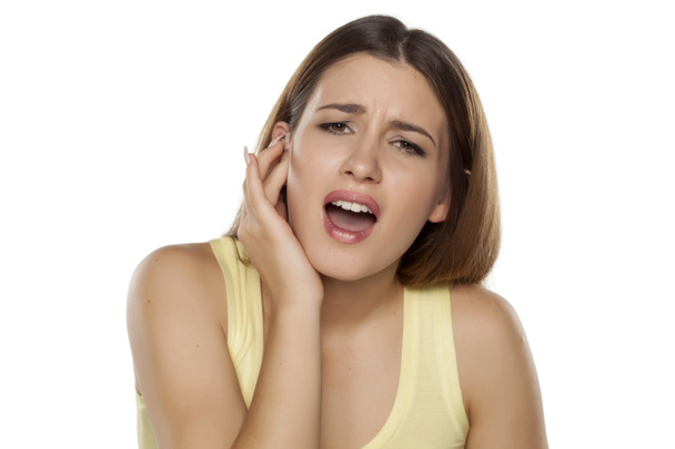 woman with painful ear - Photo, Image