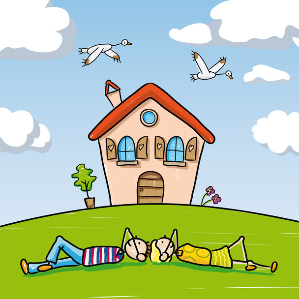 Dream Home - Vector, Image