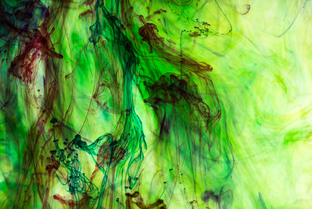 Acrylic colors and ink in water. Abstract background. - Valokuva, kuva