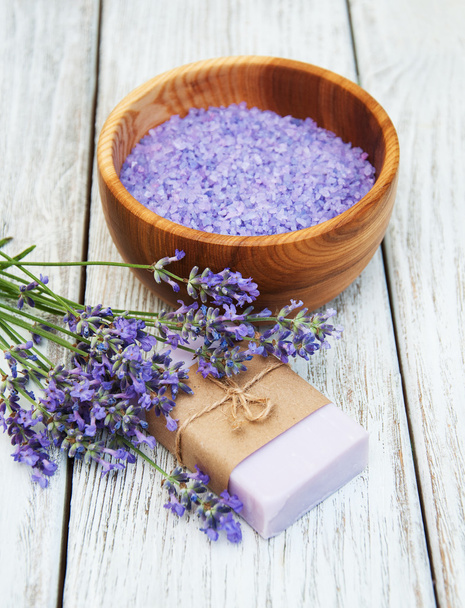 Lavender spa products - Foto, Imagem