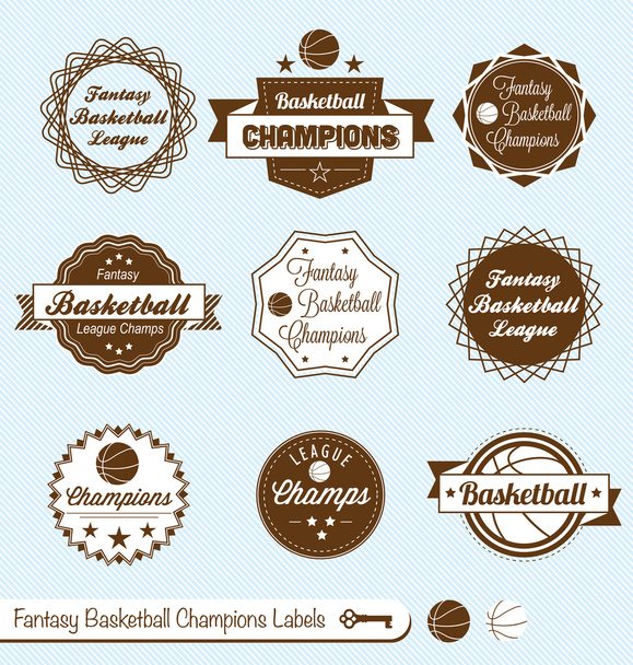 Ensemble vectoriel : Champions Fantasy Basketball League
 - Vecteur, image