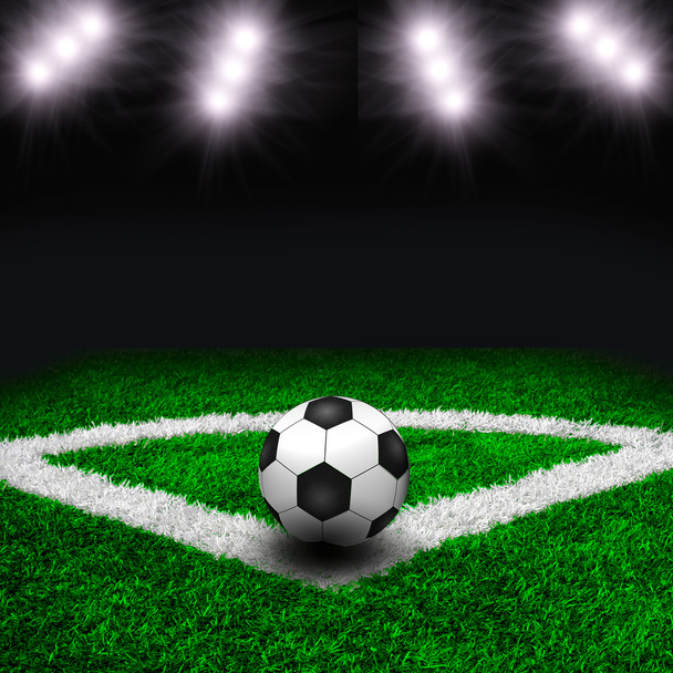 футбольний м'яч на зеленому полі
 - Фото, зображення