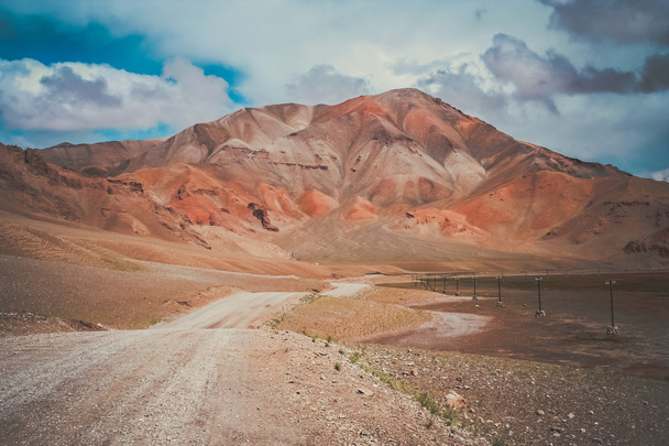 Road through the Tibetan plateau - Photo, Image