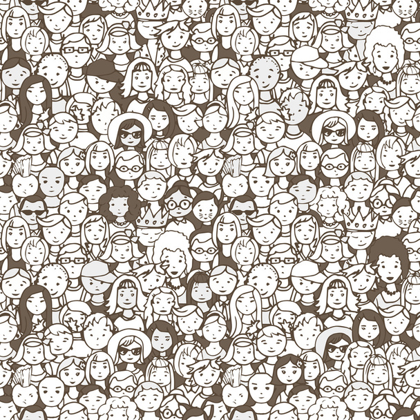 шаблон толпы людей - Вектор,изображение