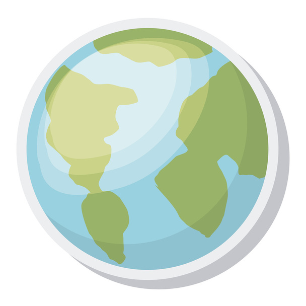 Planet earth küre izole simgesini - Vektör, Görsel