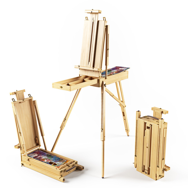 portable wooden  easels - Photo, Image