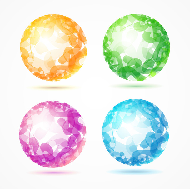Abstract Sphere Colorful Set. Vector - Vektör, Görsel