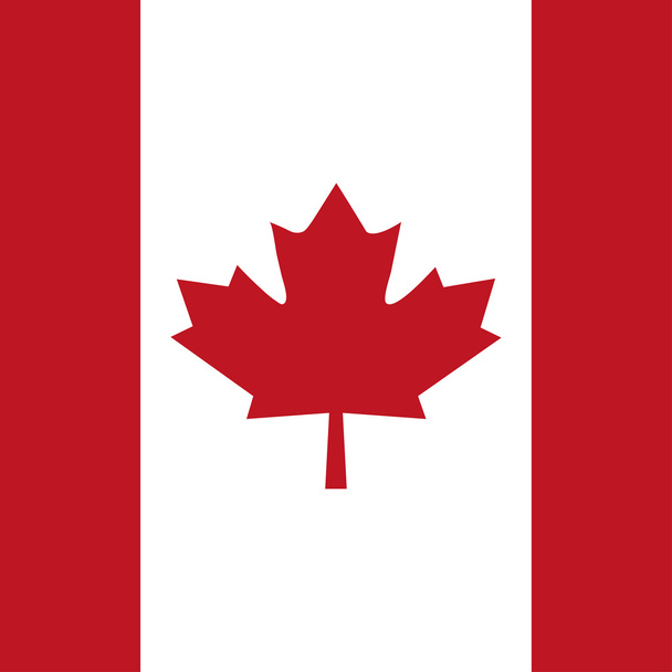 Kanadyjski czerwoną flagą w tle - Wektor, obraz