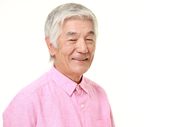 senior Japanese man in good mood - Foto, afbeelding