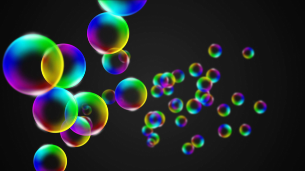 Colorful Soap Bubble animation - Footage, Video