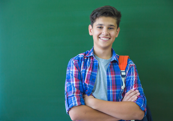 Boy teenager in school - Foto, Imagen