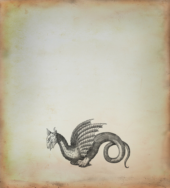 Dragon illustration - Фото, изображение