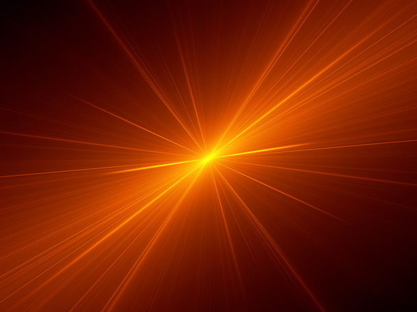 Оранжевая светящаяся звезда в пространстве
 - Фото, изображение