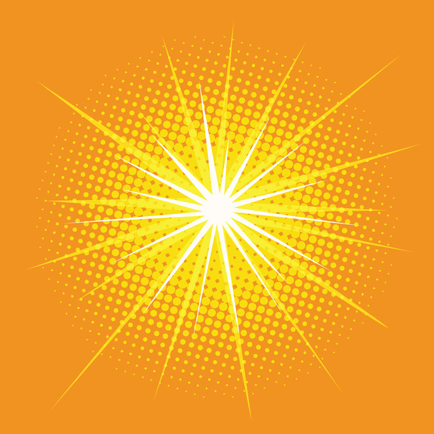 яскрава зірка з променями поп-арт ретро фон
 - Вектор, зображення