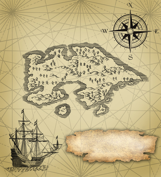 Pirate map - Foto, afbeelding