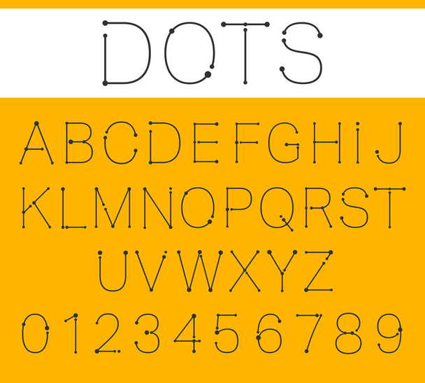 Alphabet font template - Vector, Image