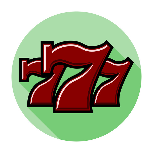 Triple Lucky Sevens icon color vector illustration - Vector, Image