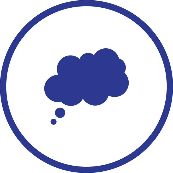 Flat icon of cloud, vector illustration. - Vector, Image