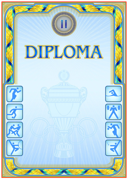 Plantilla de Diploma Vacío
 - Vector, Imagen