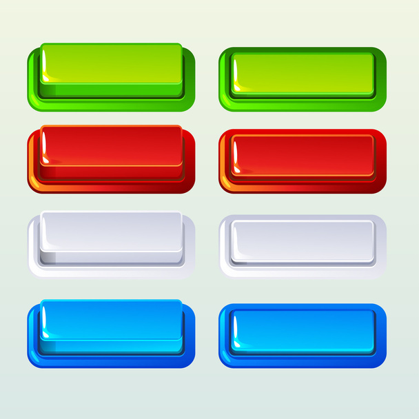 Push Buttons For A Game Or Web Design Element, Set3 - Vektor, Bild