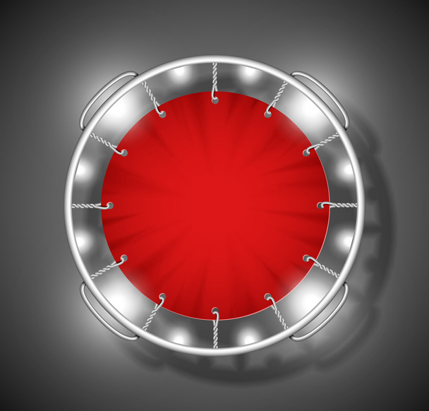 Red trampoline - Vektor, Bild