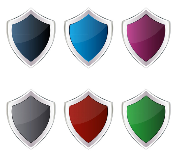 Set of Shields - Vettoriali, immagini