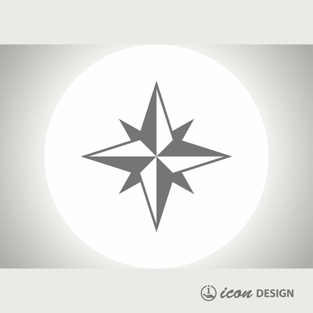 Pictograph of compass concept icon - Vektor, obrázek