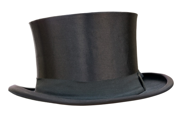 Retro top hat on white. Clipping path included. - Фото, изображение