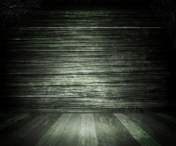 grijze oude houten donkere kamer achtergrond - Foto, afbeelding