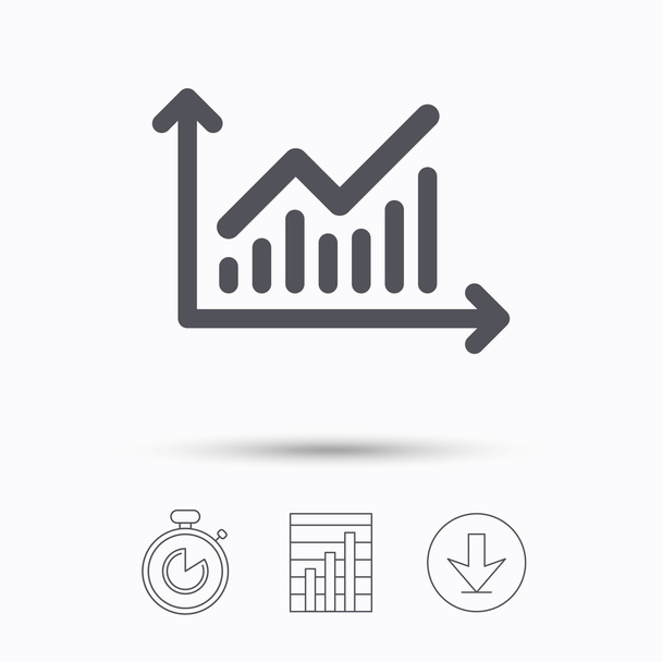 Graph icon. Business analytics chart sign. - ベクター画像