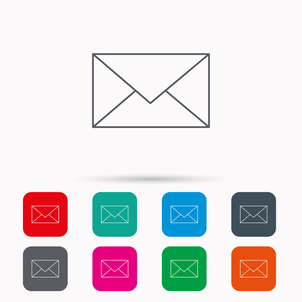Envelope mail icon. Email message sign. - Wektor, obraz