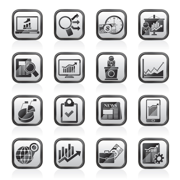 Business and Market analysis icons - Вектор,изображение