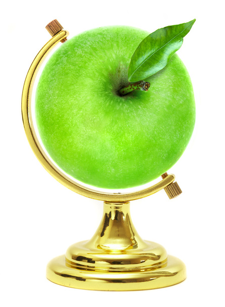 Green apple - terrestrial globe - Valokuva, kuva