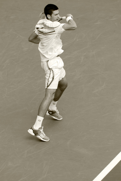 Novak Cokoviç sahada  - Fotoğraf, Görsel