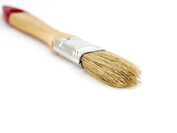 Paint brush with wooden hand - Photo, Image