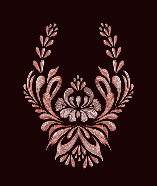 Mão desenhado ornamento floral vintage
 - Vetor, Imagem