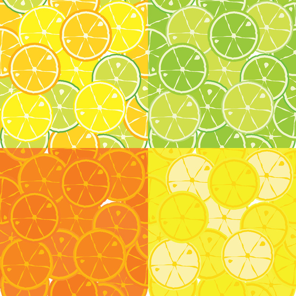 Vector seamless pattern of citrus fruits - Вектор, зображення