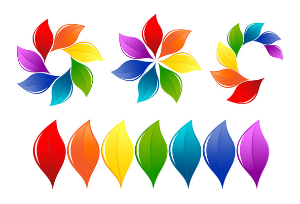 Nature design element in spectrum colors - Vector, imagen