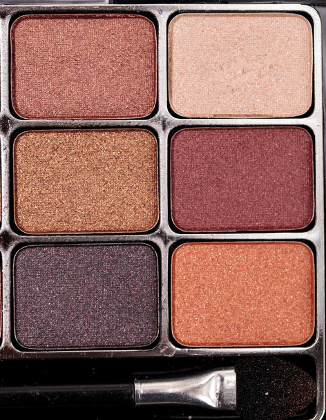 Tan, orange, purple, lilac and brown eye shadow - Фото, зображення