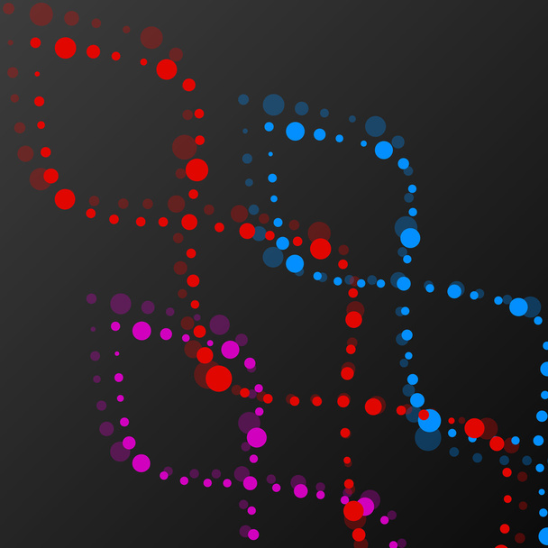 abstrakte Dna-Spirale, farbenfroher molekularer Hintergrund, Vektorillustration, Folge 10 - Vektor, Bild