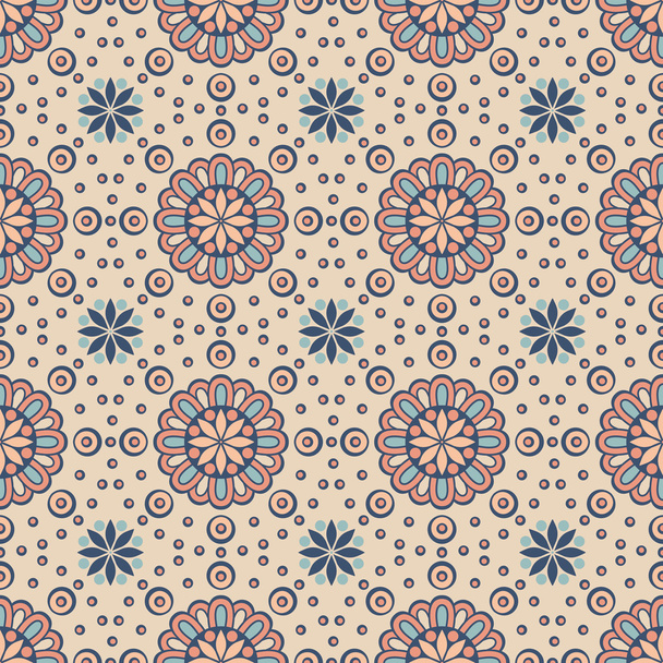 Ethnic floral seamless pattern - Vector, Image