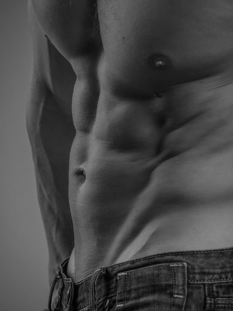 Perfectly fit shirtless young man - Фото, зображення