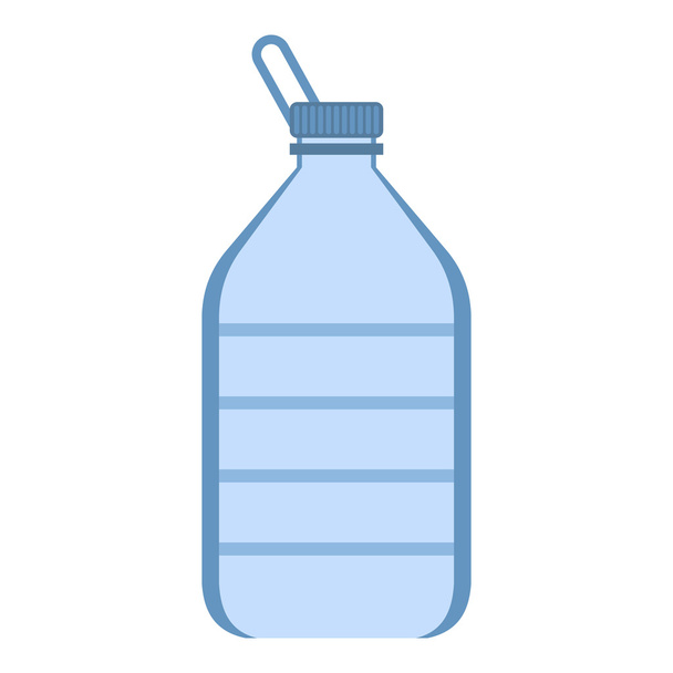 Big plastic bottle icon, flat style - Διάνυσμα, εικόνα