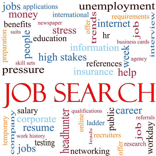 Job Search Word Cloud Concept - Photo, Image