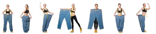 Composite photo of woman in dieting concept - Photo, Image